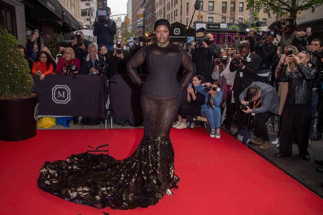 May 2, 2022, New York, United States: Precious Lee wearing Altuzarra departs The Mark Hotel for 2022 Met Gala in New York City. New York United States - ZUMAs197 20220502_zaa_s197_363 Copyright: xRonxAdarx