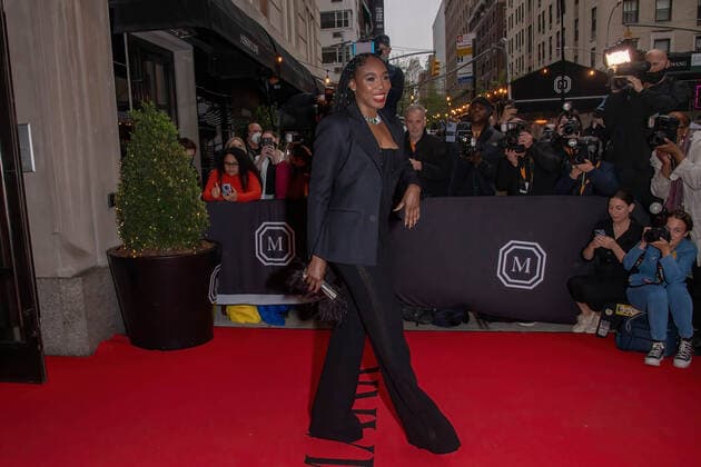 May 2, 2022, New York, United States: Venus Williams departs The Mark Hotel for 2022 Met Gala in New York City. New York United States - ZUMAs197 20220502_zaa_s197_383 Copyright: xRonxAdarx