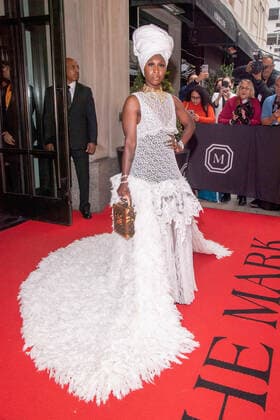 May 2, 2022, New York, United States: Cynthia Erivo wearing Louis Vuitton departs The Mark Hotel for 2022 Met Gala in New York City. New York United States - ZUMAs197 20220502_zaa_s197_343 Copyright: xRonxAdarx