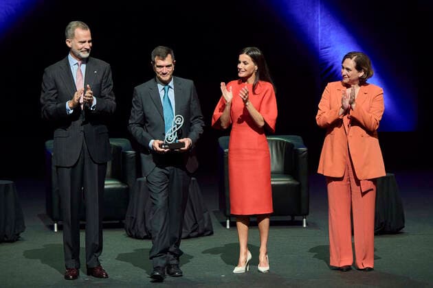 Spanisches Königspaar bei der Verleihung des nationalen Forschungspreises in Barcelona 05-05-2022 Barcelona Queen Letizia and King Felipe attend the national research awards 2021 at the auditorium of the Barcelona International Convention Center (CCIB) in Barcelona. No Spain Â  Copyright: xPPEx