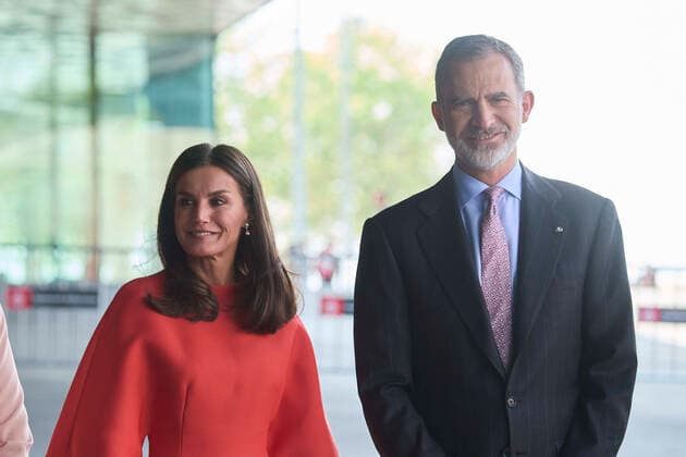 Spanisches Königspaar bei der Verleihung des nationalen Forschungspreises in Barcelona 05-05-2022 Barcelona Queen Letizia and King Felipe attend the national research awards 2021 at the auditorium of the Barcelona International Convention Center (CCIB) in Barcelona. No Spain Â  Copyright: xPPEx