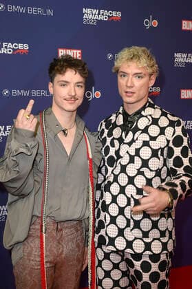 Roman Lochmann und Heiko Lochmann von HE RO beim Bunte New Faces Award Music 2022 im The Reed. Berlin, 05.05.2022