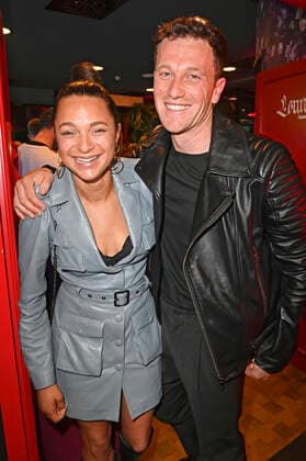 Taneshia Abt und Artjom Gilz beim Bunte New Faces Award Music 2022 im The Reed. Berlin, 05.05.2022