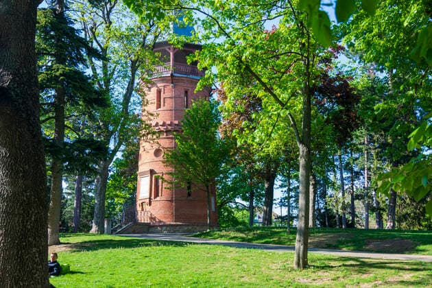 park Türkenschanzpark, observation tower Paulinenwarte Wien, Vienna Wien Austria 18. Währing