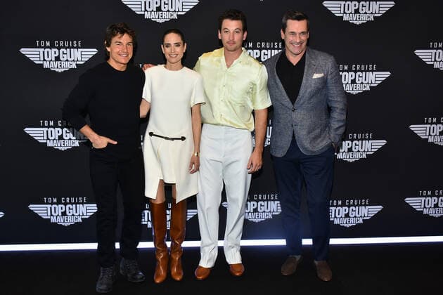 Top Gun Maverick Film Photocall MEXICO CITY, MEXICO - MAY 6, 2022: Tom Cruise, Jennifer Connelly, Miles Teller and Jon Hamm pose for photos during the film photocall to promote Top Gun Maverick at Ritz Carton Mexico City Hotel. On May 6, 2022 in Mexico City, Mexico. (Photo by Carlos Tischler Eyepix Group). Copyright: xCarlosxTischlerx xEyepixxGroupx EYEPIX_CT_06052022_64069