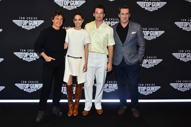 Top Gun Maverick Film Photocall MEXICO CITY, MEXICO - MAY 6, 2022: Tom Cruise, Jennifer Connelly, Miles Teller and Jon Hamm pose for photos during the film photocall to promote Top Gun Maverick at Ritz Carton Mexico City Hotel. On May 6, 2022 in Mexico City, Mexico. (Photo by Carlos Tischler Eyepix Group). Copyright: xCarlosxTischlerx xEyepixxGroupx EYEPIX_CT_06052022_64070