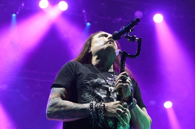 James LaBrie during the concert of The Dream Theater Top of The World Tour 2022, 6th of May 2022, at PalaEur, Roma, Italy.