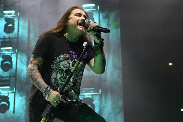James LaBrie during the concert of The Dream Theater Top of The World Tour 2022, 6th of May 2022, at PalaEur, Roma, Italy.