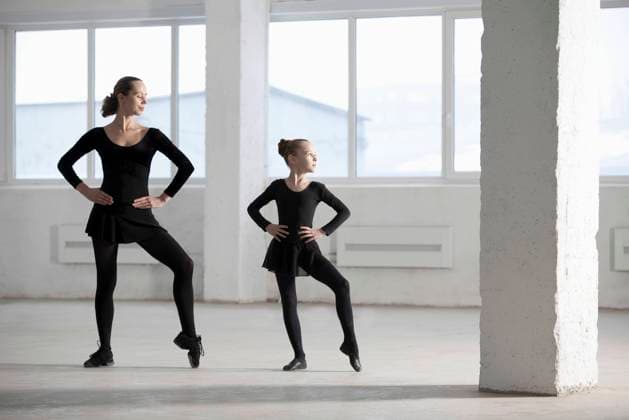 IMAGO Creative, Neujahr, Vorsätze, Sport IMAGO Creative: 2022 Sport Favoriten IMAGO Creative: Lokalhelden - Jugendsportbildung Female dancers with hands on hips, model released, , property released, , 10131118.jpg, Day,Young Adult,Indoors,people,Child,Two People,Girl,Adult,Woman,20s Adult,20-25 Years,Learning,Teaching,Practising,Caucasian,Interior,Window,Dancing,Black,Hands On Hips,Teacher,Leotard,Dancer,young woman,inside,Warehouse,Dance studio,imitation,9-10 Years,modern dance,Tap Shoes,Dance Move, Russia