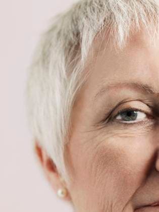 Middle-aged woman close-up of face (cropped), model released, , 10016588.jpg, Middle-Aged,Whites,Close-Up,One Person Only,Smiling,Contented,Short Hair,50-55 Years,Middle-Aged Woman,Grey Hair,55-60 Years,Cropped,Photography,colour,Face,Eye,Studio Shot,Looking At Camera, Scotland