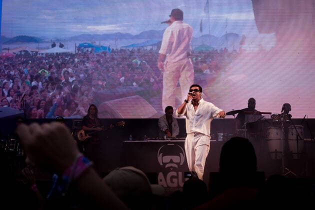 RIO DE JANEIRO, RJ - 08.05.2022: TIM MUSIC FESTIVAL RJ - XAMÃ performs during the TIM Music Rio Festival, a music festival that brings together great names of national music, for free, at Copacabana Beach, in Rio de Janeiro, RJ. x2203420x  AndréxHorta