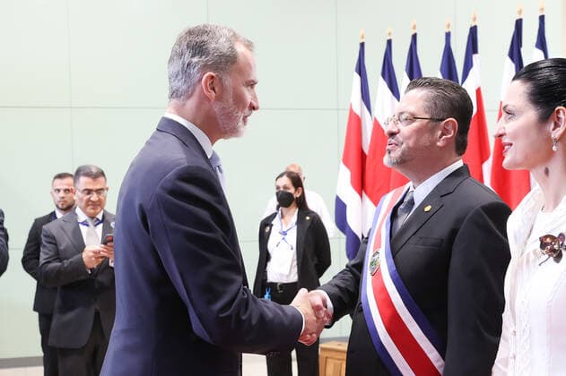 News Themen der Woche KW18 08-05-2022 Costa King Felipe attend the investiture ceremony of the new president of Costa Rica, Rodrigo Chaves, in San Jose, Costa Rica. The economist Rodrigo Chaves Robles was sworn in as the 49th president in the history of Costa Rica for a period of four years, in a ceremony held at the headquarters of the Legislative Assembly. Â  Copyright: xPPEx