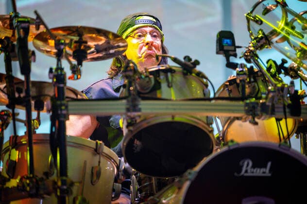 Dream Theater Konzert in Mantua Mike Mangini - drums, percussion during Dream Theater - Top of the World Tour, Music Concert in Padova, Italy, May 08 2022