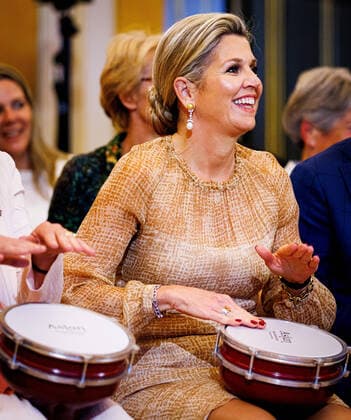 Bilder des Jahres 2022, Entertainment 05 Mai Entertainment Bilder des Tages 10-05-2022 The Hague Queen Maxima at the start of the conference More Music in My Classroom, Meer Muziek in Mijn Klas, at Noordeinde palace in The Hague. Â  Copyright: xPPEx