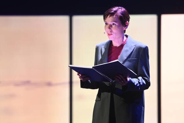 Writer Annelies Verbeke receives the Literature Award at the award ceremony of the Ultimas 2022 , Flemish culture prizes, Tuesday 10 May 2022, in Antwerp.  DIRKxWAEM 34701281