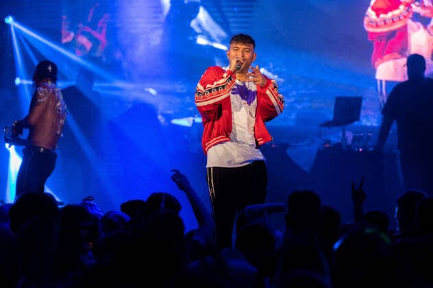 20220511 Maxwell und Joshi Mizu live im Mega Park PALMA, SPAIN - MAY 11 2022 : Maxwell (Rapper) - Maxwell Kwabena Schaden und Joshi Mizu - Josef Valenzuela at - Maxwell und Joshi Mizu live im Mega Park on May 11, 2022 in Palma, . Palma Baleares Spain