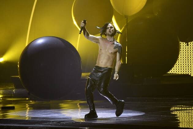 Bilder des Jahres 2022, Entertainment 05 Mai Entertainment Bilder des Tages Singer Lauri Ylönen of the Finnish rock band The Rasmus performing during the dress rehearsal of the 2nd semi-final of the Eurovision Song Contest in Turin, Italy, on May 11, 2022. Turin Italy  Copyright: xJussixNukarix LKFTJK20220511161114RXLA