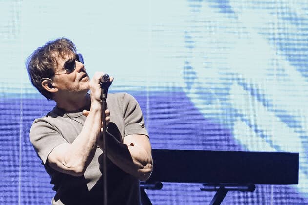 A-ha Konzert in Berlin 11.05.2022, xlakx, Entertaiment Musik Pop, a-ha emspor, v.l.Die norwegische Band a-ha um Saenger Morten Harket (M) tritt in der Mercedes Benz Arena auf. Deutschlandtournee play hunting high and low . Berlin