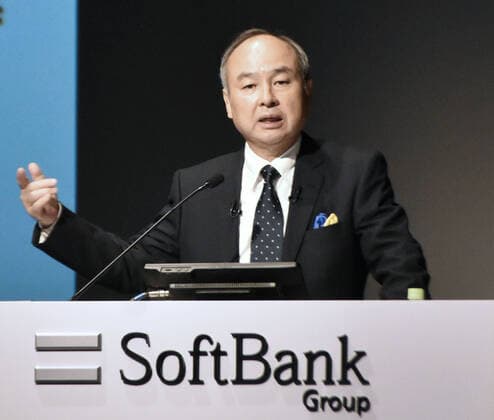 SoftBank Group logs net loss of 1.71 tril. yen in FY 2021 SoftBank Group Corp. Chairman and CEO Masayoshi Son attends a press conference in Tokyo on May 12, 2022 after his company said it posted a consolidated net loss of 1.71 trillion yen in the business year ended in March on investment losses.  A14AA0001289037P