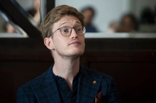 Thomas Guggeis, conductor of West-Eastern Divan Orchestra, attends the press conference on opening concert of 77th Prague Spring international music festival, on May 12, 2022, in Prague, Czech Republic. (CTKxPhoto MichaelaxRihova) CTKPhotoP2022051205794  mir 1