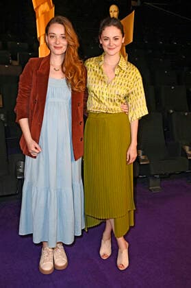 Maria Ehrich und Lea van Acken bei der Bekanntgabe der Nominierungen für den Deutschen Filmpreis 2022 im Kino in der KulturBrauerei. Berlin, 12.05.2022