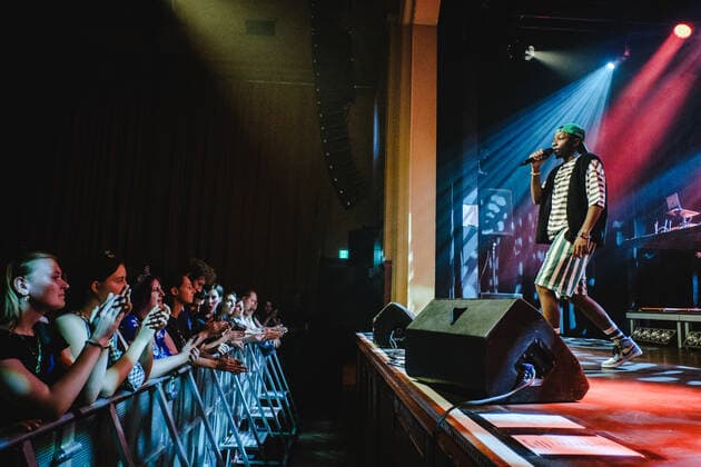 Bovann live in Bern, Switzerland Bern, Switzerland. 12th, May 2022. The German-Cameroon rapper Bovann performs a live concert at Bierh?beli in Bern. Bern Switzerland  Copyright: xGonzalesxPhoto TilmanxJentzschx
