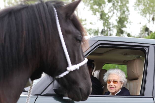 Entertainment Bilder des Tages . 13 05 2022. Windsor , United Kingdom. Queen Elizabeth II at the Royal Windsor Horse Show, United Kingdom.  xStephenxLockx xi-Imagesx IIM-23398-0027