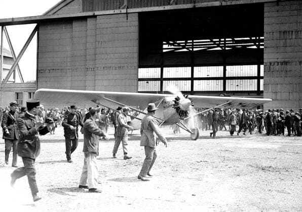 Charles Lindbergh. Atlantic crossing. The Spirit of St-Louis at Le Bourget airport May 1927 Charles Lindbergh. Atlantic crossing. The Spirit of St-Louis at Le Bourget airport May 1927 France Excelcior Collection Copyright: xPhoto12x ASI01292_H306070_126317