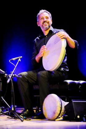 Der libanesische Jazz-Perkussionist Khaled Yassine in der Essener Philharmonie. Lebanese jazz percussionist Khaled Yassine at the Philharmonie Essen. Essen NRW DEU;DE;GERMANY;DEUTSCHLAND;ALLEMAGNE