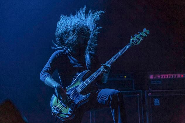 Dean Millar von Uncle Acid & The Deadbeats live in der ZAG Arena. Hannover, 15.05.2022