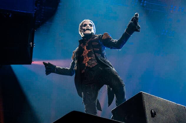 Tobias Forge von Ghost live bei einem Konzert der Imperator - Europe -Tour in der ZAG Arena. Hannover, 15.05.2022
