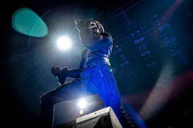 Tobias Forge von Ghost live bei einem Konzert der Imperator - Europe -Tour in der ZAG Arena. Hannover, 15.05.2022