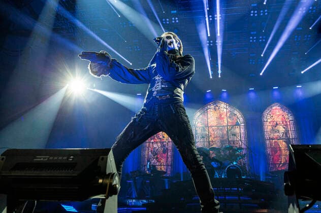 Tobias Forge von Ghost live bei einem Konzert der Imperator - Europe -Tour in der ZAG Arena. Hannover, 15.05.2022