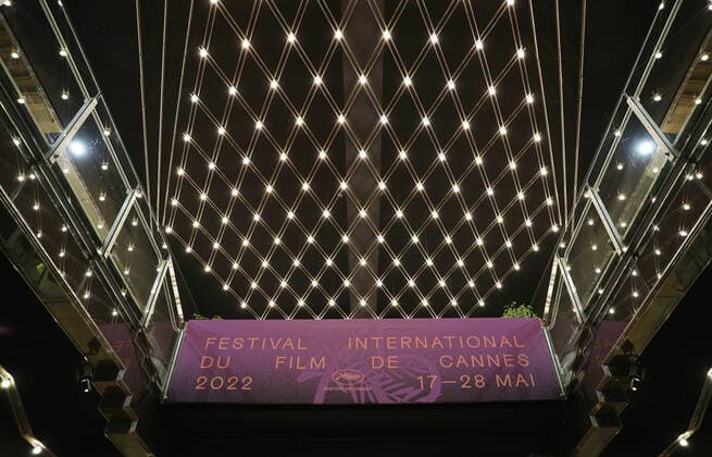 (220517) -- CANNES, May 17, 2022 -- The interior view of the Palais des Festivals is pictured ahead of the 75th Cannes Film Festival in Cannes, southern France, May 16, 2022. The 75th Cannes Film Festival is scheduled to be held from May 17 to 28. ) FRANCE-CANNES-FILM FESTIVAL-PREPARATION GaoxJing 