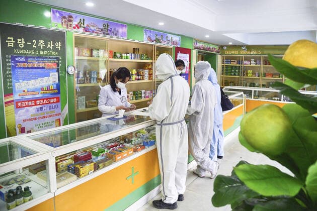 News Themen der Woche KW20 Coronavirus in Nordkorea, Eindrücke aus Pjöngjang COVID fears in N. Korea Photo taken on May 16, 2022, shows a pharmacy in Pyongyang on May 16, 2022, amid growing fears over the spread of COVID-19.  A14AA0001290823P