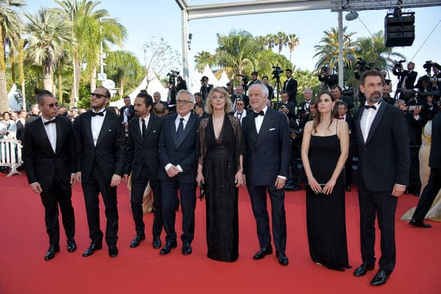 75th Cannes Film Festival 2022, Red Carpet Opening Ceremony and film Coupez. Pictured Marco Bellocchio, Tony Servillo, Fabrizio Gifuni  Copyright: xSimonexComix xipa-agency.netx xVeneziax2020x