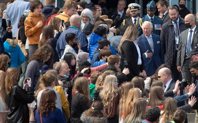 May 17, 2022, St. John s, NL, Canada: Camilla, Duchess of Cornwall and Prince Charles is greeted by well-wishers in St. John s as he arrives for a Royal visit to Canada on Tuesday, May 17, 2022. St. John s Canada  - ZUMAc35_ 20220517_zaf_c35_251 Copyright: xPaulxDalyx