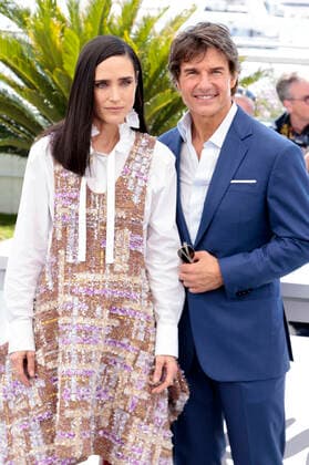 Jennifer Connelly und Tom Cruise beim Photocall zum Kinofilm Top Gun: Maverick auf dem Festival de Cannes 2022 75. Internationale Filmfestspiele von Cannes im Palais des Festivals. Cannes, 18.05.2022