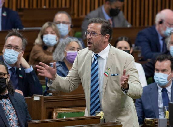 May 18, 2022, Ottawa, ONT, Canada: Bloc Quebecois Leader Yves-Francois Blanchet rises during Question Period, Wednesday, May 18, 2022 in Ottawa. Ottawa Canada  - ZUMAc35_ 20220518_zaf_c35_106 Copyright: xFredxChartrandx