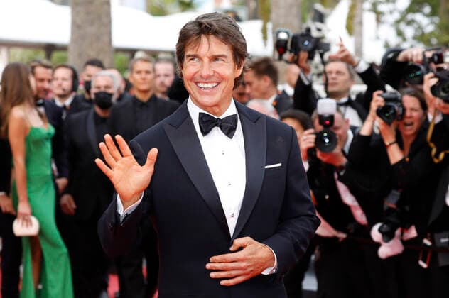 Tom Cruise bei der Premiere des Kinofilms Top Gun: Maverick auf dem Festival de Cannes 2022 75. Internationale Filmfestspiele von Cannes im Palais des Festivals. Cannes, 18.05.2022