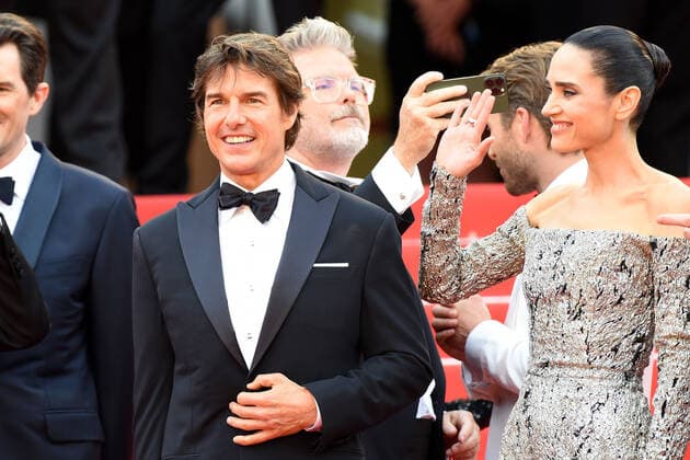 Tom Cruise und Jennifer Connelly bei der Top Gun: Maverick Film Premiere am 18.05.2022 im Rahmen vom 75. Cannes Filmfestival in Cannes 75.Cannes Film Festival 2022 - Top Gun: Maverick Film Premiere