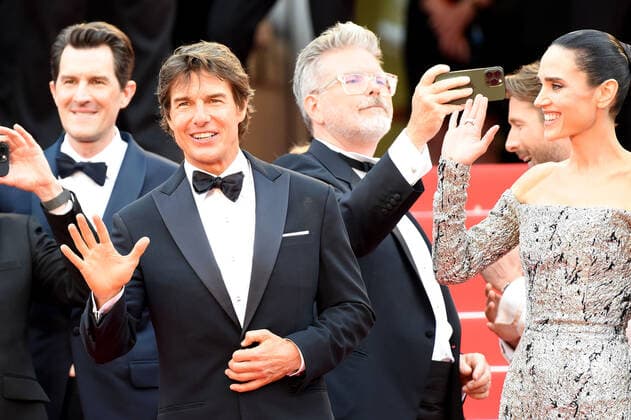 Tom Cruise und Jennifer Connelly bei der Top Gun: Maverick Film Premiere am 18.05.2022 im Rahmen vom 75. Cannes Filmfestival in Cannes 75.Cannes Film Festival 2022 - Top Gun: Maverick Film Premiere