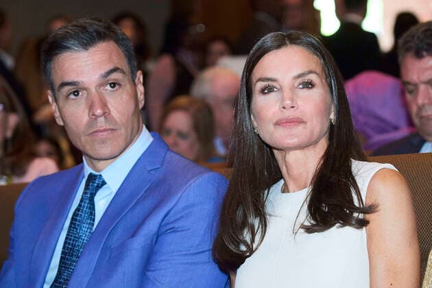 Entertainment Themen der Woche KW20 Entertainment Bilder des Tages 19-05-2022 Madrid Queen Letizia with Pedro Sanchez attend the opening of the international: the bridges of women, proposals from the south for global change conference, on the occasion of the 10th anniversary of the women for Africa foundation in Madrid. No Spain Â  Copyright: xPPEx