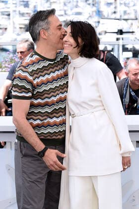 75th Cannes film festival 2022, Photocall film ˜Le otto montagne™. Pictured: Filippo Timi, Elisabetta Mazzullo  Copyright: xAlbertoxTerenghi Cannesx2022x xix xVenezia2020x