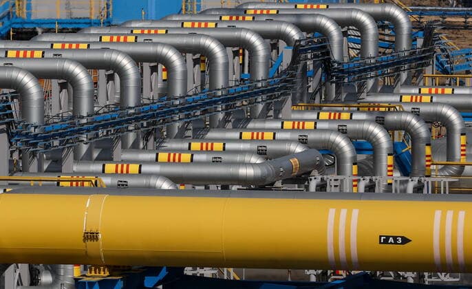 SAKHA REPUBLIC (YAKUTIA), RUSSIA - MAY 12, 2022: A gas air cooling unit is pictured at Gazprom s Chayanda oil and gas field. The Chayanda oil and gas condensate field, one of the largest in eastern Russia, is a resource base for the Power of Siberia pipeline. Kirill Kukhmar TASS  TS131CDE
