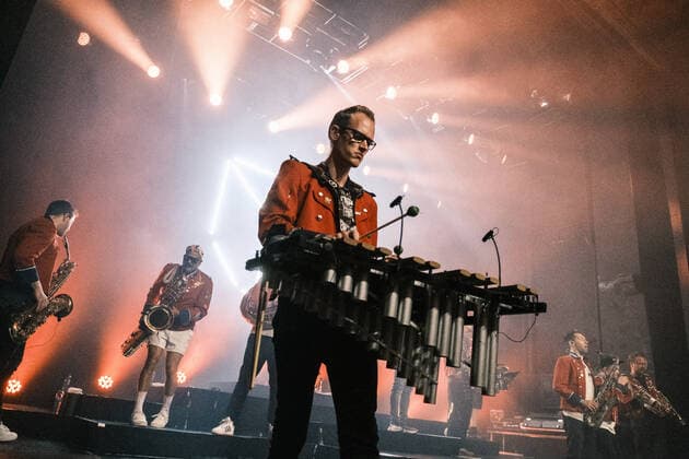 Meute live in Copenhagen, Denmark Copenhagen, Denmark. 18th, May 2022. The German techno marching band Meute performs a live concert at VEGA in Copenhagen. Copenhagen Denmark  Copyright: xGonzalesxPhoto FlemmingxBoxJensex