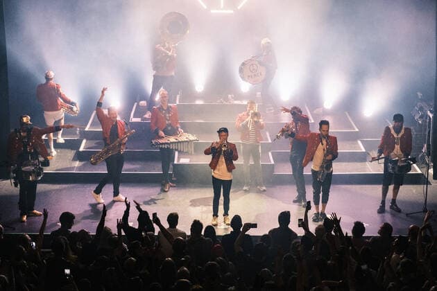 Meute live in Copenhagen, Denmark Copenhagen, Denmark. 18th, May 2022. The German techno marching band Meute performs a live concert at VEGA in Copenhagen. Copenhagen Denmark  Copyright: xGonzalesxPhoto FlemmingxBoxJensex