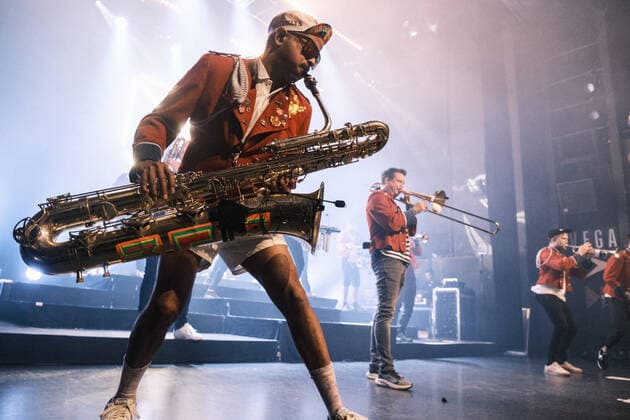 Meute live in Copenhagen, Denmark Copenhagen, Denmark. 18th, May 2022. The German techno marching band Meute performs a live concert at VEGA in Copenhagen. Copenhagen Denmark  Copyright: xGonzalesxPhoto FlemmingxBoxJensex