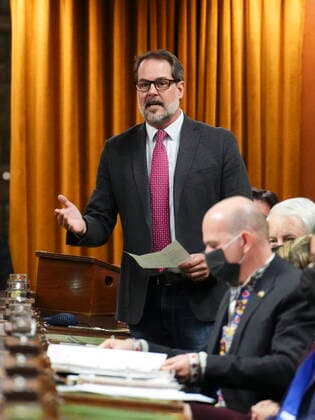 May 19, 2022, Ottawa, Ontario, Canada: NDP member of Parliament Alexandre Boulerice speaks during Question Period in the House of Commons on Parliament Hill in Ottawa on Thursday May 19, 2022. Ottawa Canada  - ZUMAc35_ 20220519_zaf_c35_057 Copyright: xSeanxKilpatrickx