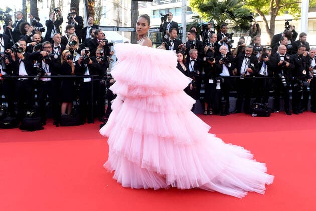 Cindy Bruna attends the screening of Armageddon Time during the 75th Cannes Film Festival in Cannes, France. MAY 19th 2022  RHDx22149